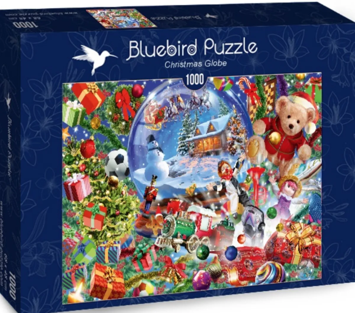 Bluebird Puzzle 1000-1499<De sneeuwbol in kerstsfeer - puzzel van 1000 stukjes