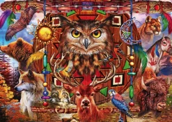 Bluebird Puzzle Fantasy|Dieren<Dierentotem - puzzel van 4000 stukjes