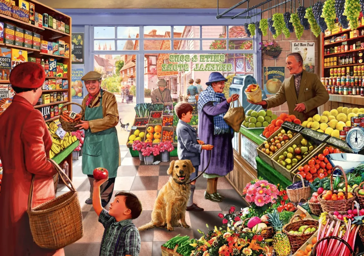 Bluebird Puzzle 1000-1499<In de groentewinkel - puzzel van 1000 stukjes
