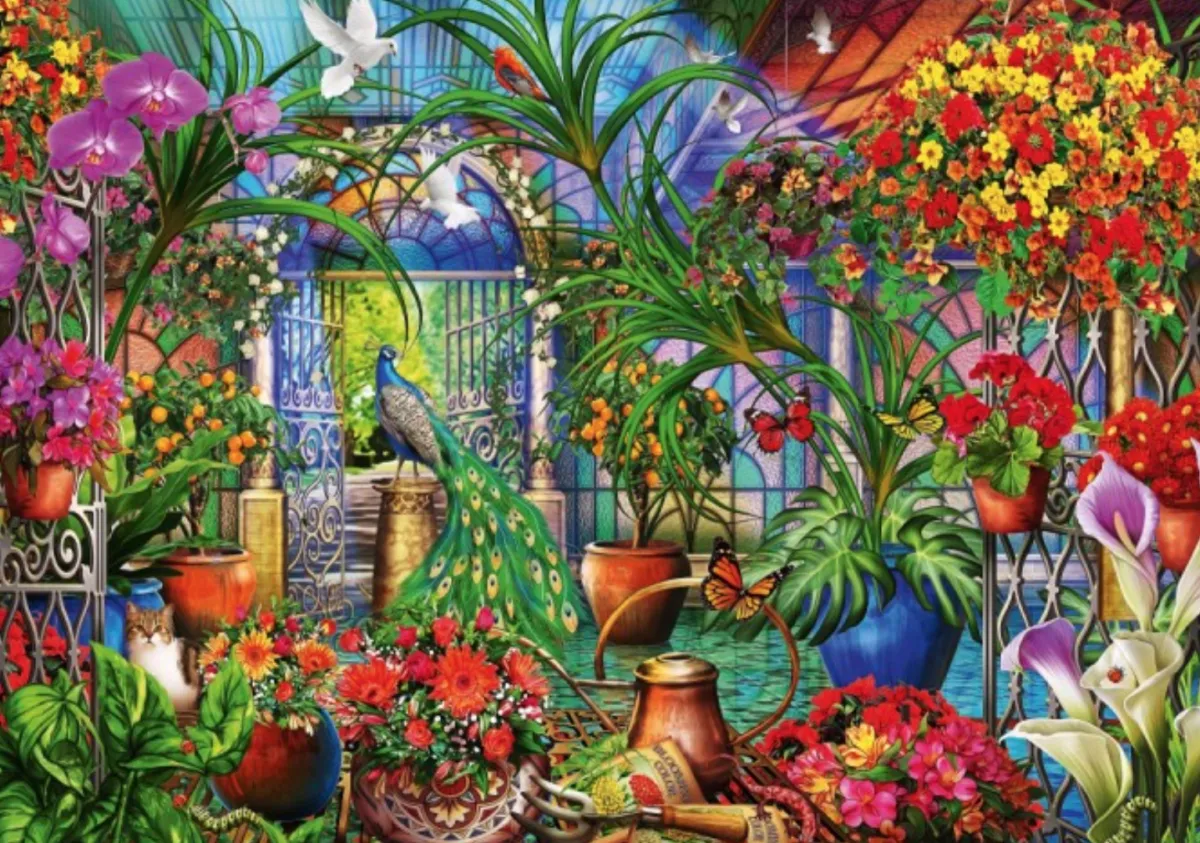 Bluebird Puzzle Fantasy|Dieren<Tropische serre - puzzel van 1000 stukjes