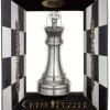Cast Puzzle Breinbrekers<Koning Zilver - Schaakstuk - Cast breinbreker