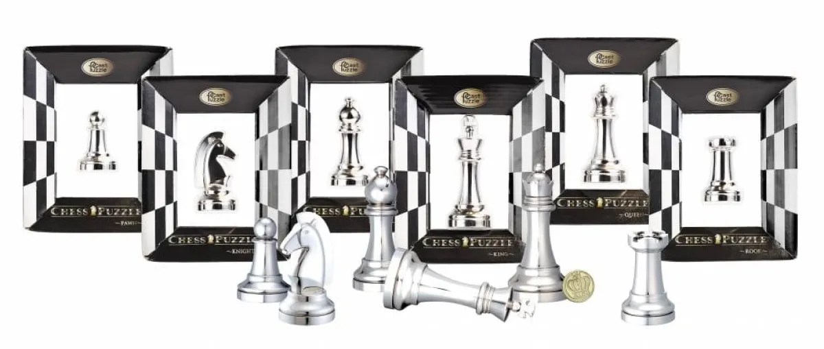Cast Puzzle Breinbrekers<Pion Zilver- Schaakstuk - breinbreker