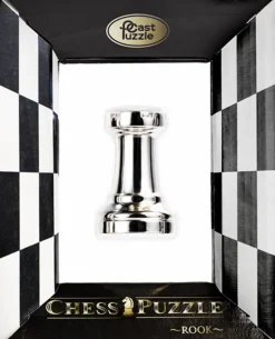 Cast Puzzle Breinbrekers<Toren Zilver- Schaakstuk - Cast breinbreker