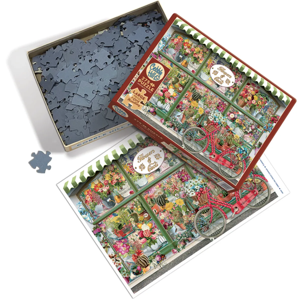 Cobble Hill Tekening|100-499<Bloemen- en cactuswinkel - puzzel van 275 XXL stukjes