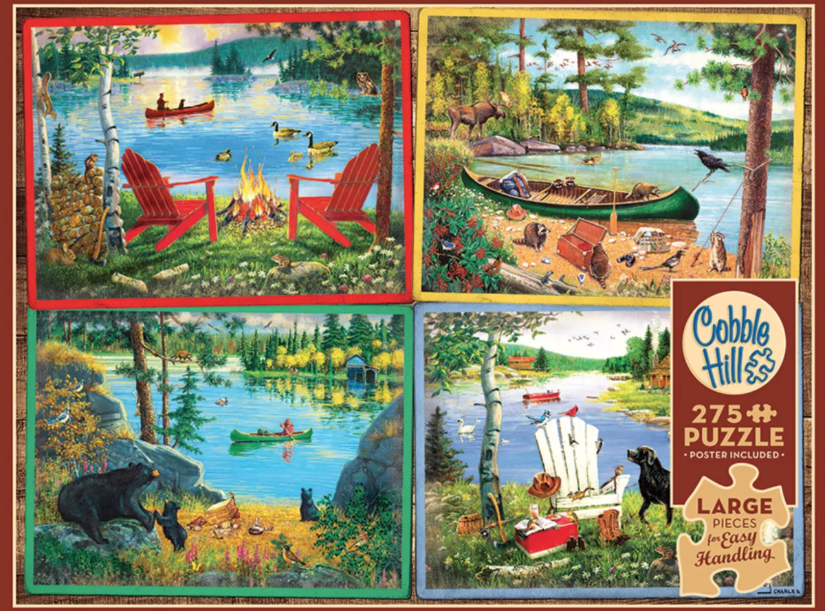 Cobble Hill Tekening|100-499<Cabin Country - puzzel van 275 XXL stukjes