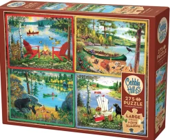 Cobble Hill Tekening|100-499<Cabin Country - puzzel van 275 XXL stukjes