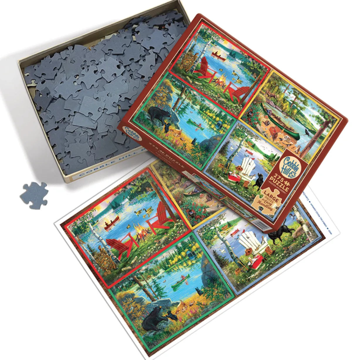 Cobble Hill Tekening|100-499<Cabin Country - puzzel van 275 XXL stukjes