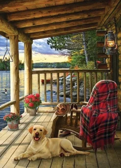 Cobble Hill Dieren|Landschappen<Cabin Porch - puzzel van 1000 stukjes