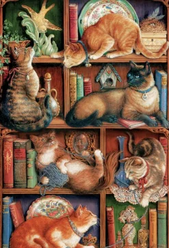 Cobble Hill Dieren|2000 En Meer<De boekenkast van Feline - puzzel van 2000 stukjes