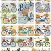 Cobble Hill Tekening|Kunst En Cultuur<Kleurrijke fietsen - puzzel van 1000 stukjes