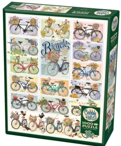 Cobble Hill Tekening|Kunst En Cultuur<Kleurrijke fietsen - puzzel van 1000 stukjes