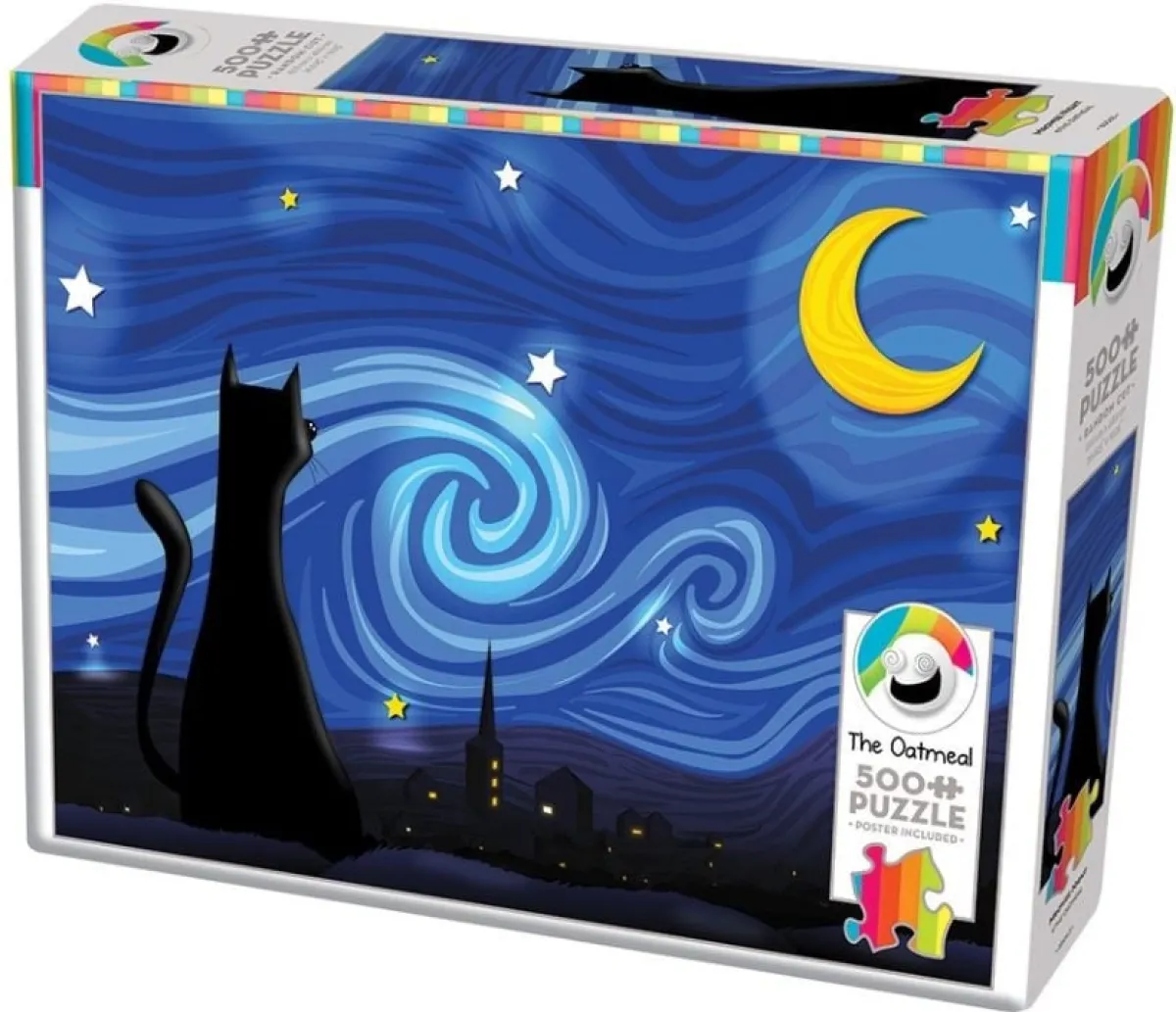 Cobble Hill Stilleven|Dieren<Mrowwy Night - puzzel van 500 XL stukjes