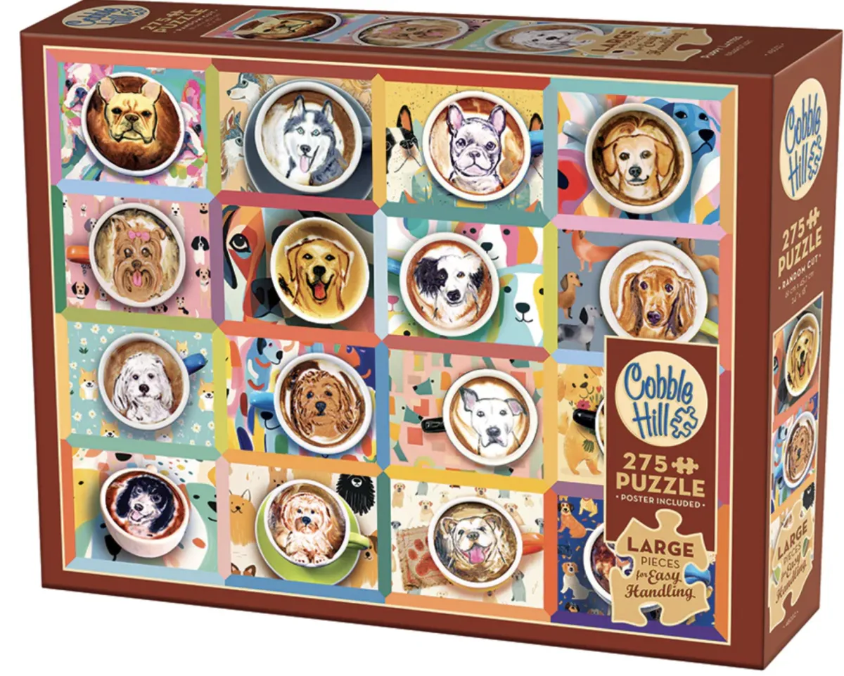 Cobble Hill Dieren|100-499<Puppy Lattes - puzzel van 275 XXL stukjes