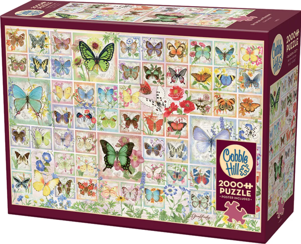 Cobble Hill Dieren|2000 En Meer<Vlinders en Bloesems - puzzel van 2000 stukjes