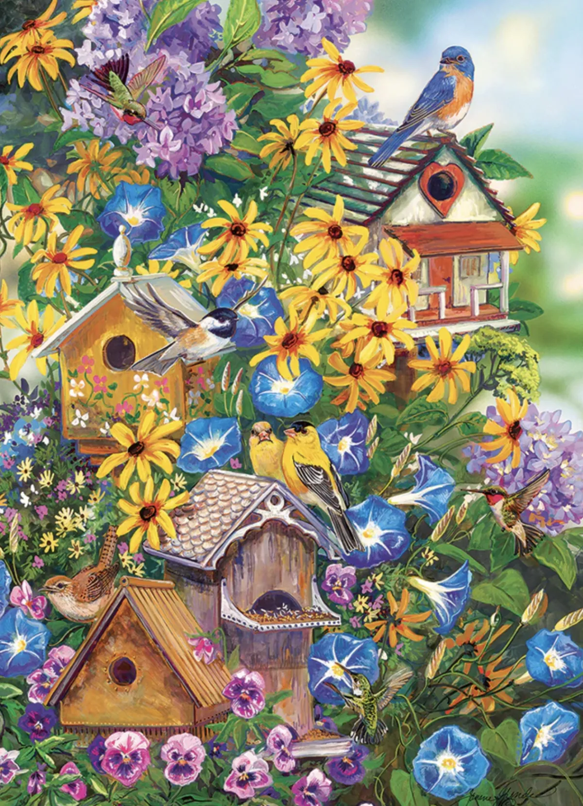 Cobble Hill Tekening|Dieren<Zomer in overvloed - puzzel van 500 XL stukjes