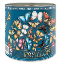 Curiosi Dubbelzijdige Puzzel|Speciale Vorm<Papillon - Dubbelzijdige Ronde puzzel in hout - 424 stukjes