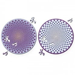 Curiosi Dubbelzijdige Puzzel|Speciale Vorm<Puzzel Double Points - Dubbelzijdige Ronde puzzel in Hout - 88 stukjes