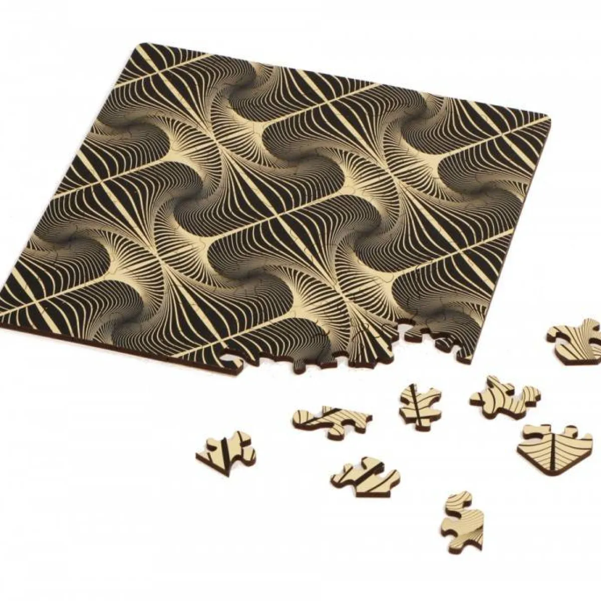 Curiosi Dubbelzijdige Puzzel|Vierkant<Puzzel Double Q-Glitter - Dubbelzijdige puzzel in Hout - 123 stukjes