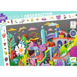 Kinderen Djeco Legpuzzels|100-499<Crazy Town - Observatie puzzel van 200 stukjes