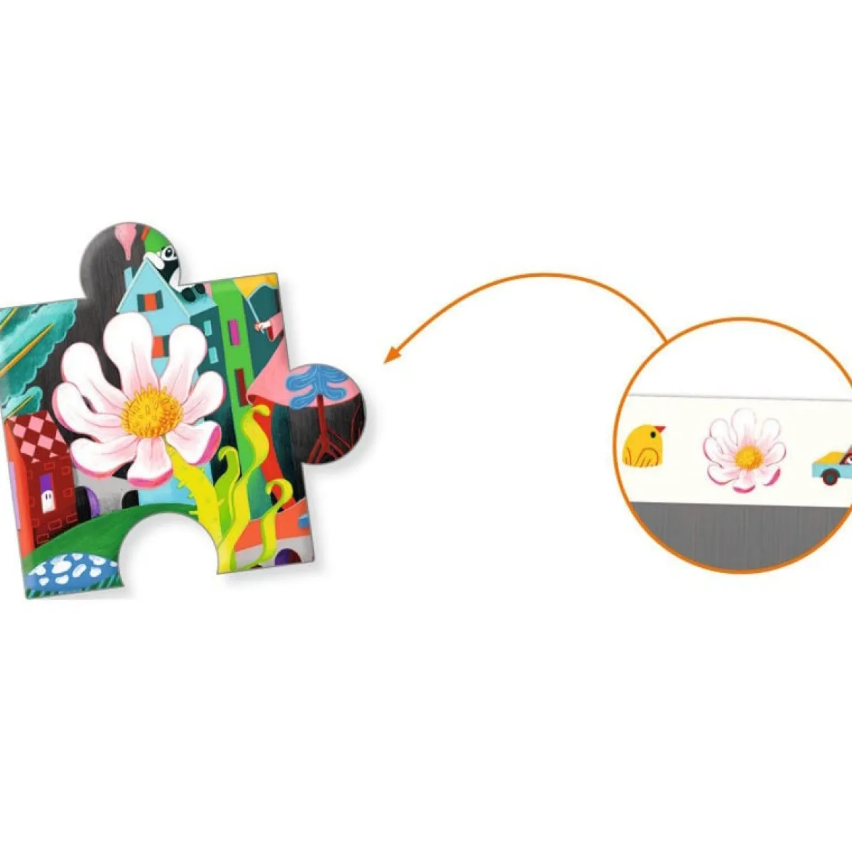 Kinderen Djeco Legpuzzels|100-499<Crazy Town - Observatie puzzel van 200 stukjes