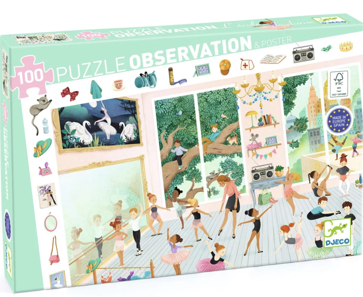 Kinderen Djeco Legpuzzels|100-499<De dansschool - puzzel van 100 stukjes