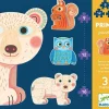 Kinderen Djeco Speciale Vorm|Legpuzzels<Eerste puzzels - In het bos - 3 puzzels van 9, 12 en 16 stukjes