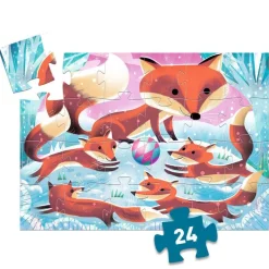 Kinderen Djeco Speciale Vorm|Legpuzzels<Ginger, Kleine Vos - Silhouette puzzel van 24 stukjes