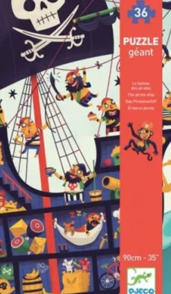Kinderen Djeco Vloerpuzzels|Legpuzzels<Het piratenschip - puzzel van 36 stukjes