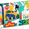 Kinderen Djeco Panorama|Tekening<Jungle - Puzzel van 100 stukjes