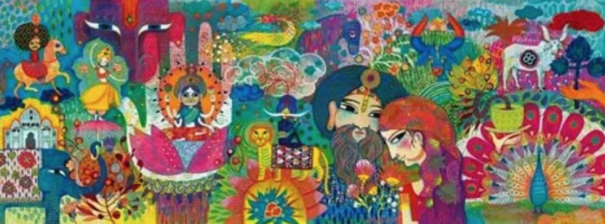 Djeco Panorama|Fantasy<Magisch India - puzzel van 1000 stukjes - Panorama