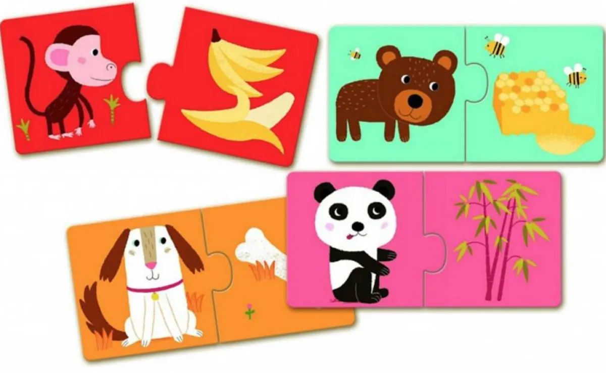 Kinderen Djeco Legpuzzels|2-99<Puzzel duo - Aan tafel! - 10 x 2 stukjes