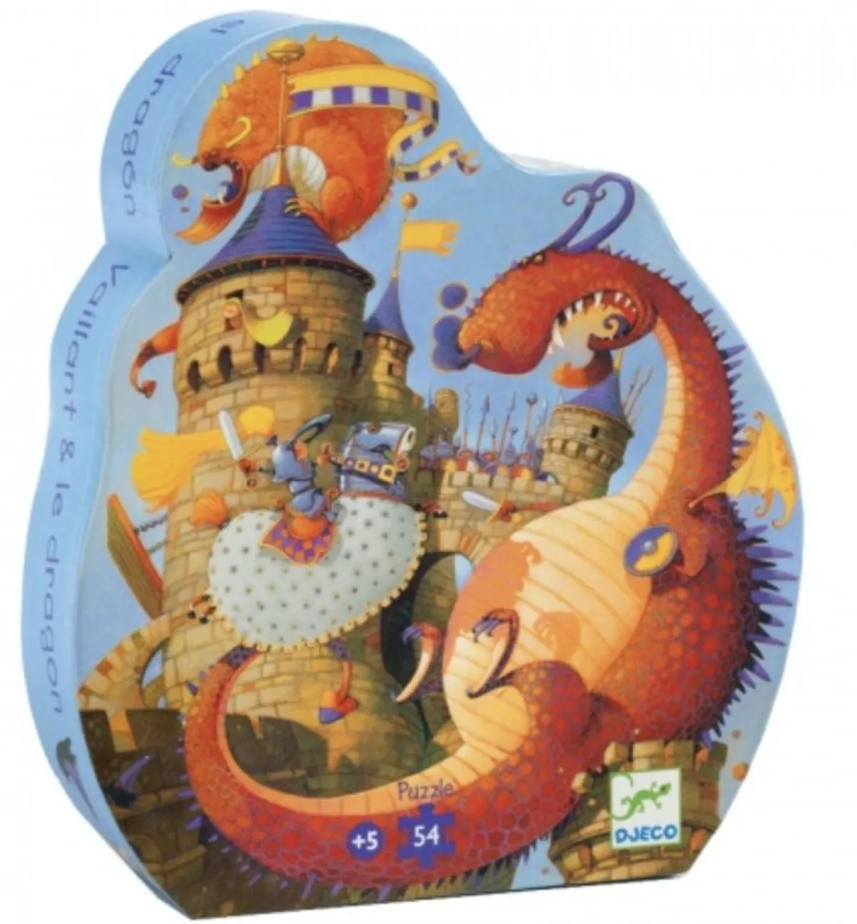 Kinderen Djeco Speciale Vorm|Legpuzzels<Ridder en de draak - puzzel van 54 stukjes