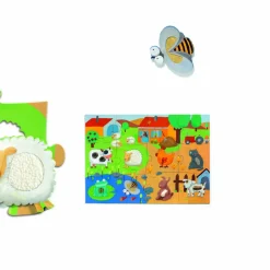Kinderen Djeco Puzzel + Extra Item|Legpuzzels<Voelpuzzel boerderij - 12 stukjes