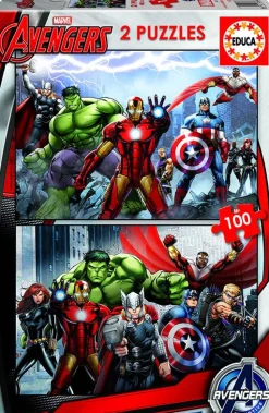 Kinderen Educa Disney, Pixar, Marvel|Legpuzzels<Avengers - 2 puzzels van 100 stukjes