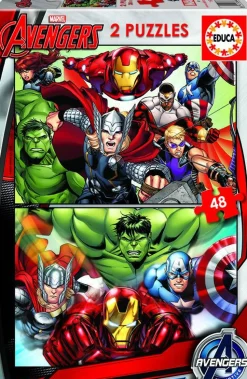 Kinderen Educa Disney, Pixar, Marvel|Legpuzzels<Avengers - 2 x 48 stukjes