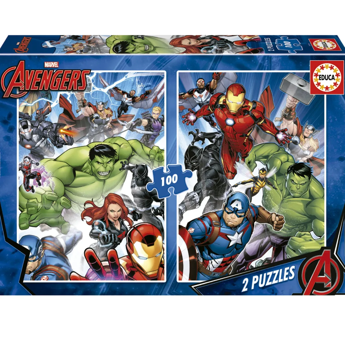 Kinderen Educa Disney, Pixar, Marvel|Legpuzzels<Avengers - 2 x 100 stukjes