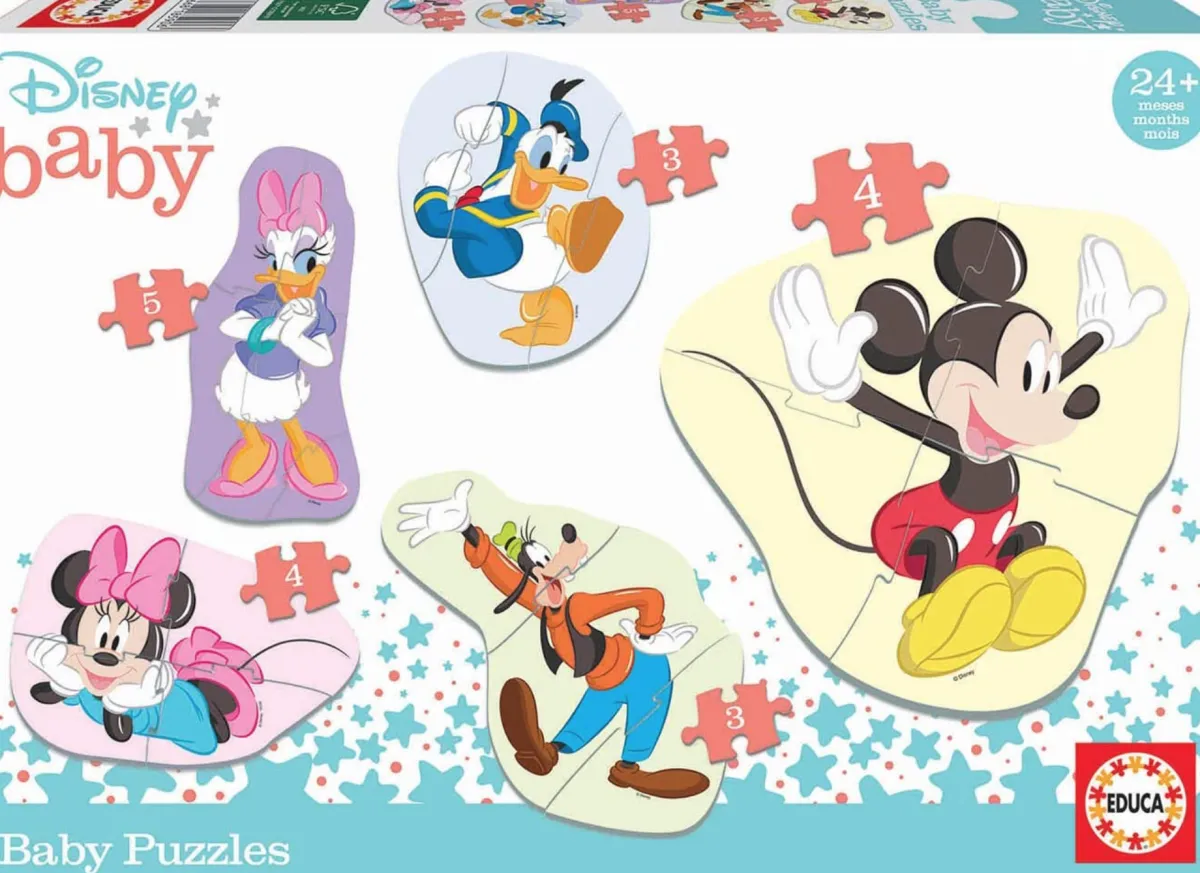 Kinderen Educa Disney, Pixar, Marvel|Legpuzzels<Baby Mickey - 3, 4 en 5 stukjes