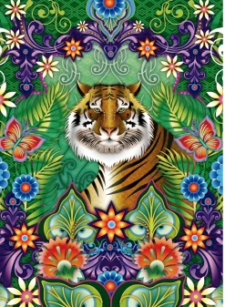 Kinderen Educa Tekening|Dieren<Bengaalse Tijger Grafisch - legpuzzel van 500 stukjes