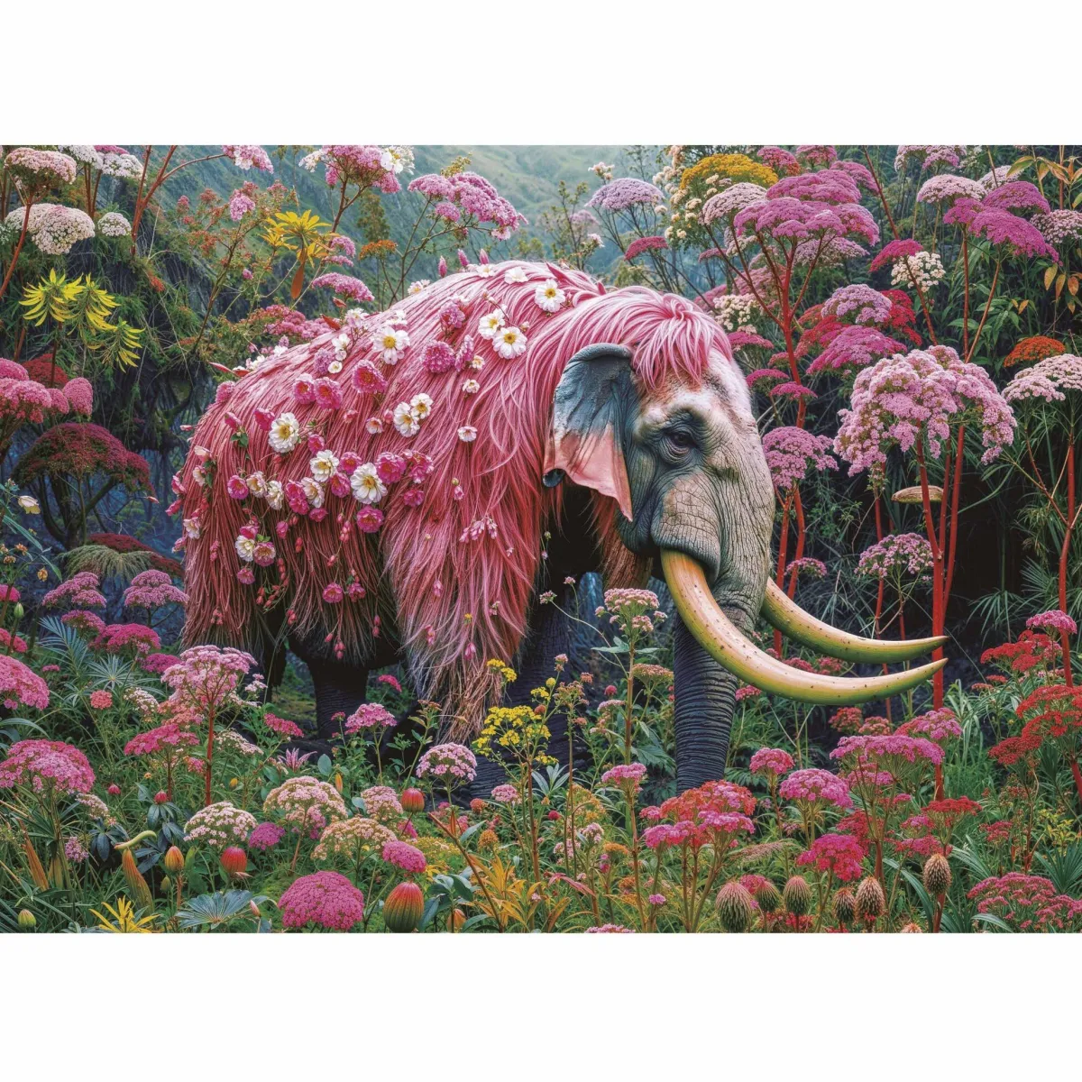 Kinderen Educa Fantasy|Dieren<Bloemenolifant- legpuzzel van 500 XL stukjes