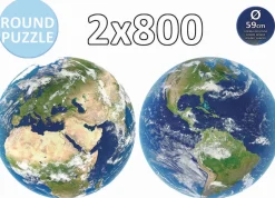 Kinderen Educa Legpuzzels|500-999<De aarde - 2 Cirkelvormige puzzels - 800 stukjes