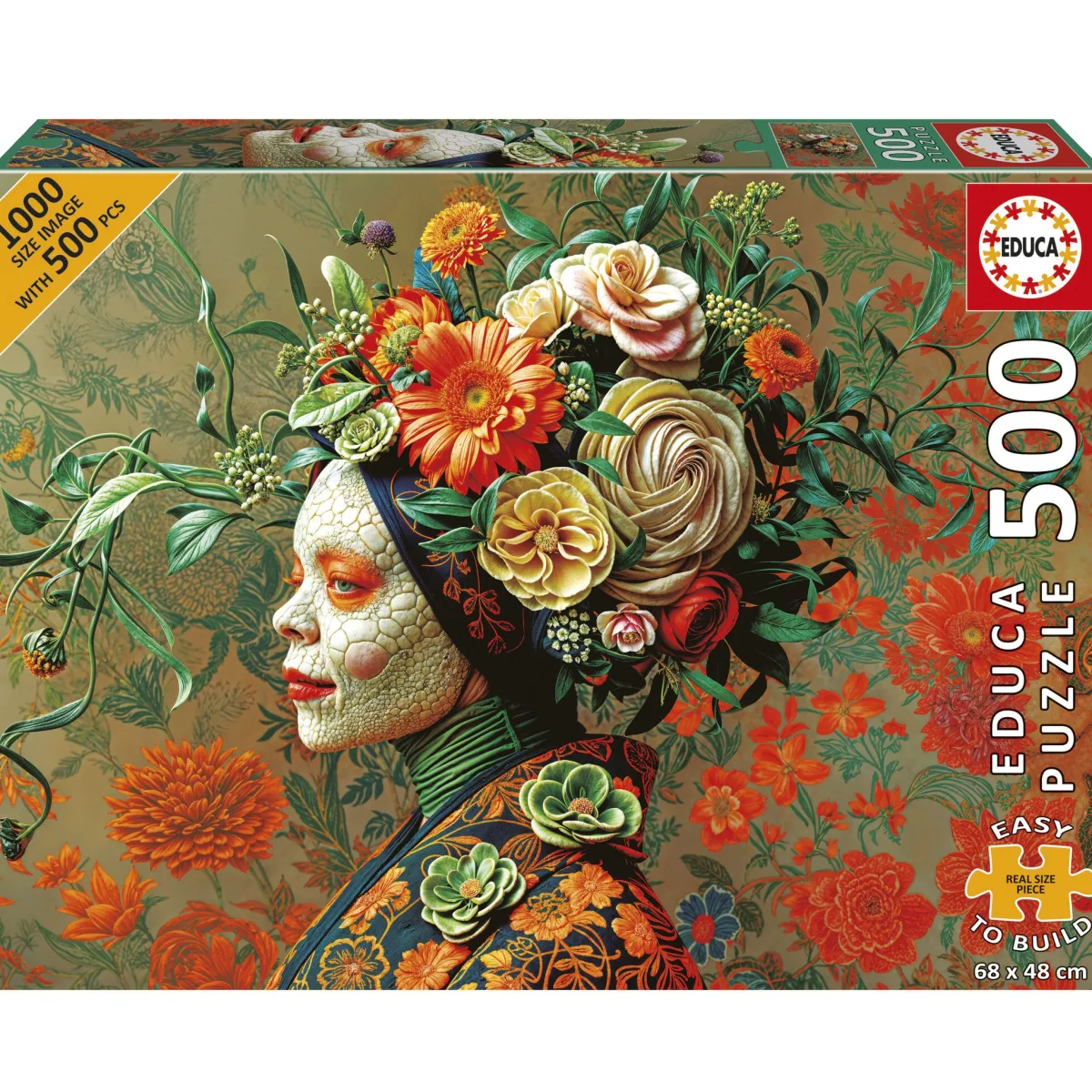 Kinderen Educa Fantasy|Legpuzzels<De Hagedis Koningin - legpuzzel van 500 XL stukjes