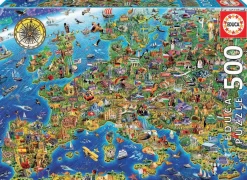 Kinderen Educa Astrologie & Wereldkaarten|Legpuzzels<De kaart van Europa - legpuzzel van 500 stukjes