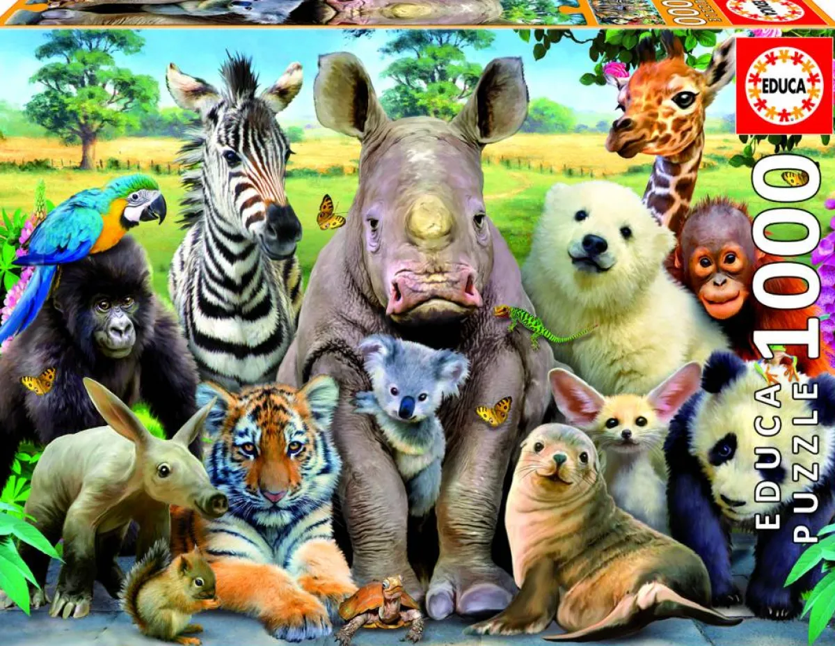 Educa Dieren|1000-1499<De klasfoto - puzzel van 1000 stukjes