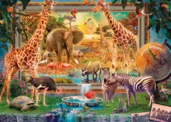 Educa Dieren|Landschappen<De Savana komt tot leven - puzzel van 4000 stukjes