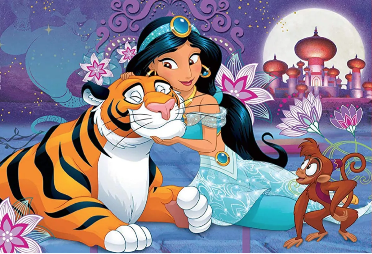 Kinderen Educa Disney, Pixar, Marvel|Legpuzzels<Disney prinsessen - Ariël en Jasmine - 2 x 48 stukjes