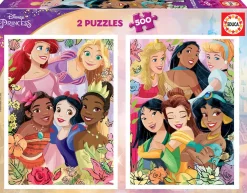 Kinderen Educa Disney, Pixar, Marvel|Legpuzzels<Disney Prinsessen - 2 x 500 stukjes legpuzzel