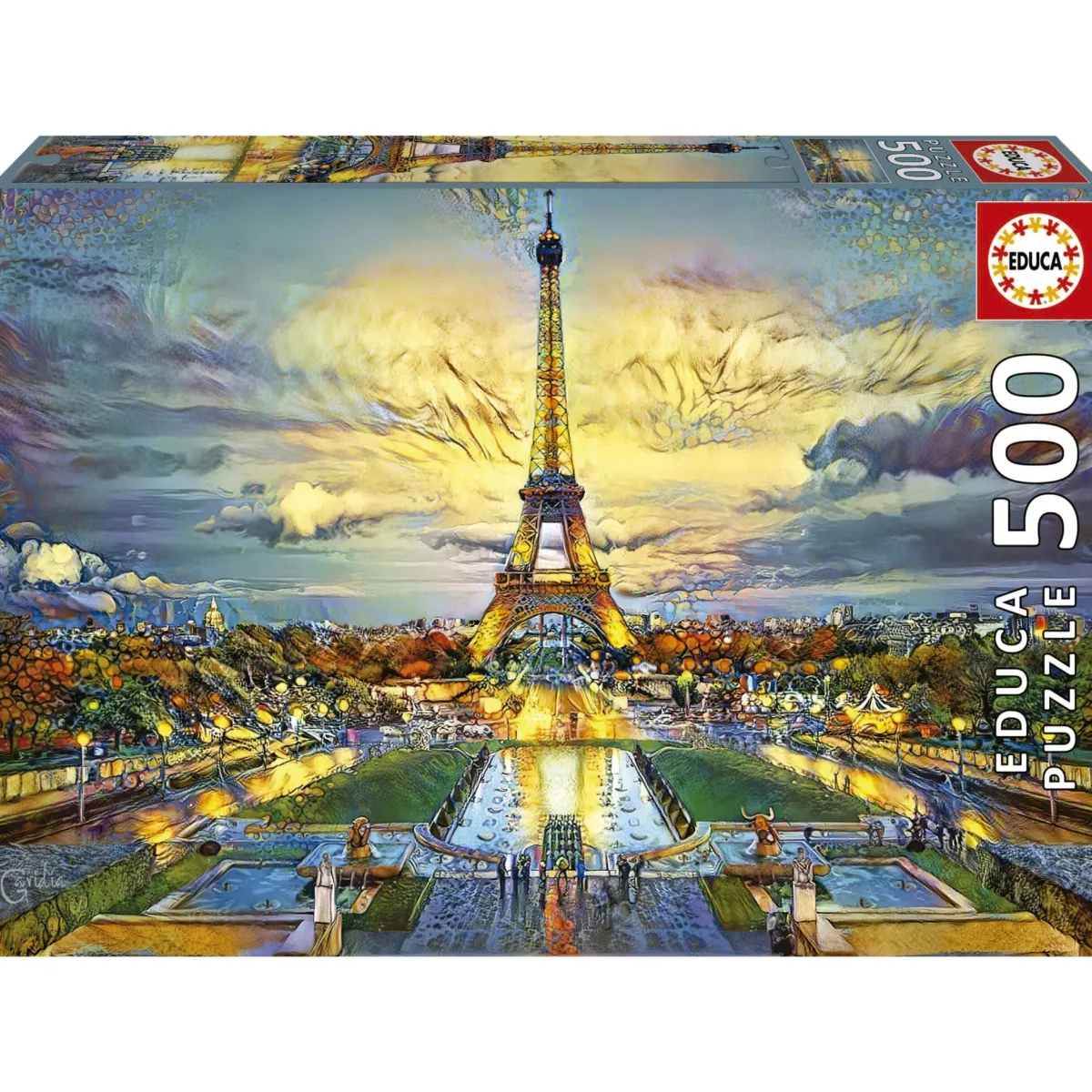 Kinderen Educa Tekening|Steden En Gebouwen<Eiffeltoren - legpuzzel van 500 stukjes