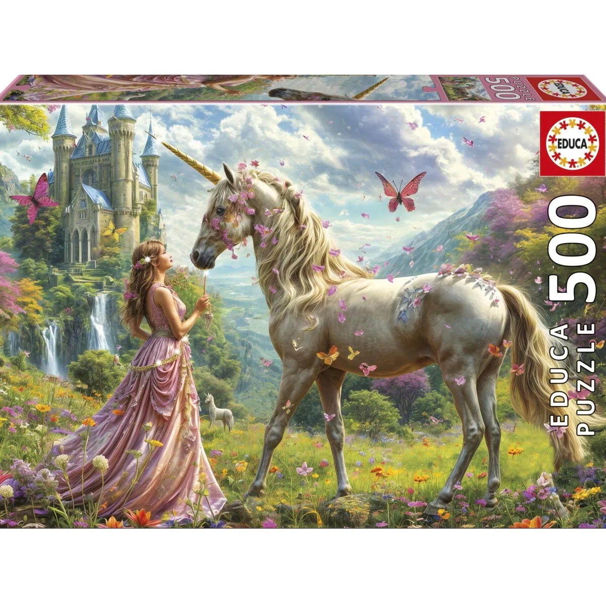 Kinderen Educa Fantasy|Legpuzzels<Feeën Unicorns en Vlinders - legpuzzel van 500 stukjes