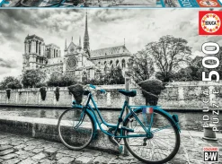 Kinderen Educa Steden En Gebouwen|Legpuzzels<Fietsen bij de Notre Dame - legpuzzel van 500 stukjes