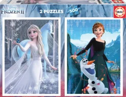 Kinderen Educa Disney, Pixar, Marvel|Legpuzzels<Frozen - 2 x 500 stukjes legpuzzel